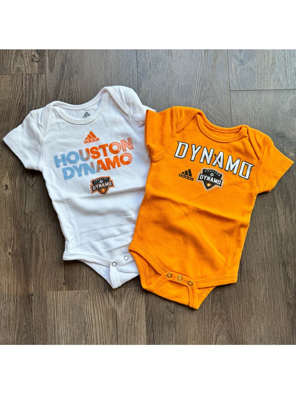 Adidas Infant Houston Dynamo Bodysuit Baby 6/9 Mo MLS Soccer One Piece  Lot